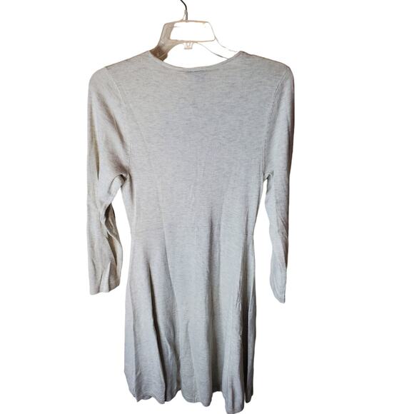 Torrid Oatmeal Heather Long Sleeve Cross Front Skater Dress, NWT, Torrid 00/Med - Picture 4 of 7